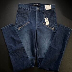 NWT Express Women’s Moto Legging Super High Rise Jeans Size 6 Denim MSRP $88